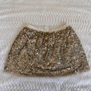 Gold Sequin Skirt